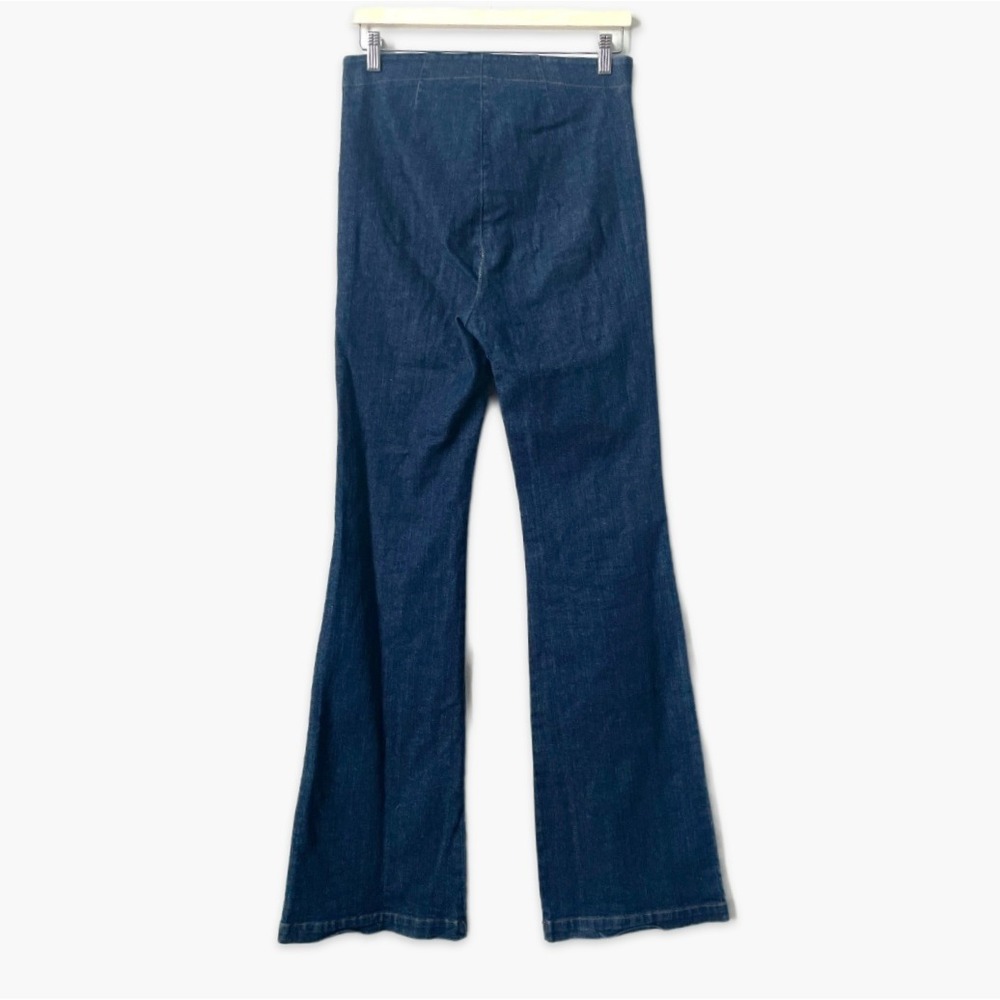 Reformation Lace‎ Up Front Wide Leg Flared Bell Bottom Jeans Size 6 - Picture 3 of 8